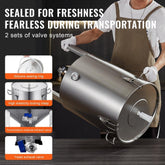 304 Stainless Steel Kettle, 16 GALLON Beer Brew Fermentor, Brew Bucket Fermentor for Brewing, Home Brewing Supplies with Base, Kettle Stock Pot Includes Lid, Handle, Valve, Spigot, Thermometer